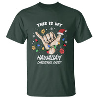 This Is My Hawaiian Christmas Shirt Tropical Xmas Hawaii Shaka T Shirt - Wonder Print Shop