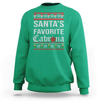 Funny Mexican Ugly Christmas Sweatshirt Santa's Favorite Cabrona Xmas Party Gift - Wonder Print Shop