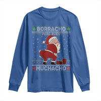 Funny Drunk Mexican Santa Long Sleeve Shirt Borracho Pero Buen Muchacho Good Guy in Spanish