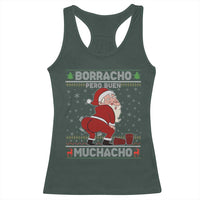 Funny Drunk Mexican Santa Racerback Tank Top Borracho Pero Buen Muchacho Good Guy in Spanish