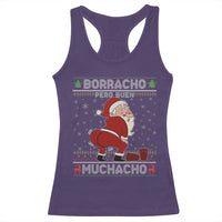 Funny Drunk Mexican Santa Racerback Tank Top Borracho Pero Buen Muchacho Good Guy in Spanish