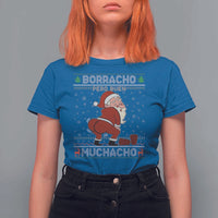 Funny Drunk Mexican Santa T Shirt For Women Borracho Pero Buen Muchacho Good Guy in Spanish - Wonder Print Shop