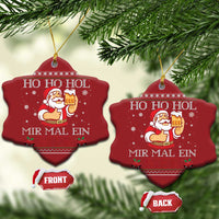 Funny Mexican Santa Drinking Christmas Ornament Ho Ho Hol Mir Mal Ein Bier Hold Me A Beer Xmas Party - Wonder Print Shop