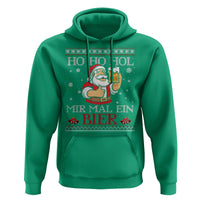 Funny Mexican Santa Drinking Hoodie Ho Ho Hol Mir Mal Ein Bier Hold Me A Beer Xmas Party