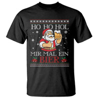 Funny Mexican Santa Drinking T Shirt Ho Ho Hol Mir Mal Ein Bier Hold Me A Beer Xmas Party - Wonder Print Shop