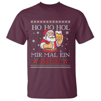 Funny Mexican Santa Drinking T Shirt Ho Ho Hol Mir Mal Ein Bier Hold Me A Beer Xmas Party - Wonder Print Shop