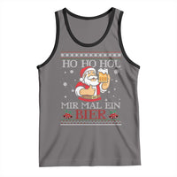 Funny Mexican Santa Drinking Tank Top Ho Ho Hol Mir Mal Ein Bier Hold Me A Beer Xmas Party
