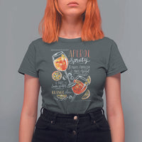 Aperol Spritz T Shirt For Women Cocktail Recipe Drinking Lover Gift - Wonder Print Shop