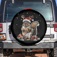 Christmas Squirrel Spare Tire Cover Xmas Tree Lights Reindeer Santa Hat Pajamas
