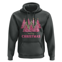 Pink Christmas Tree Farm Hoodie Merry Xmas Ornaments Family Holiday Pajamas