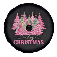 Pink Christmas Tree Farm Spare Tire Cover Merry Xmas Ornaments Family Holiday Pajamas