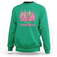 Pink Christmas Tree Farm Sweatshirt Merry Xmas Ornaments Family Holiday Pajamas - Wonder Print Shop
