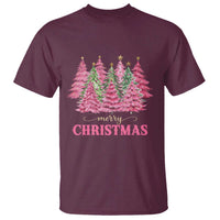 Pink Christmas Tree Farm T Shirt Merry Xmas Ornaments Family Holiday Pajamas - Wonder Print Shop