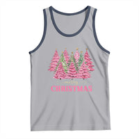 Pink Christmas Tree Farm Tank Top Merry Xmas Ornaments Family Holiday Pajamas