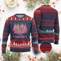 Pink Xmas Tree Farm Ugly Christmas Sweater Merry Xmas Ornaments Family Holiday Pajamas - Wonder Print Shop
