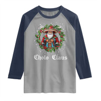 Funny Mexican Santa Raglan Shirt Cholo Claus Christmas in Mexico