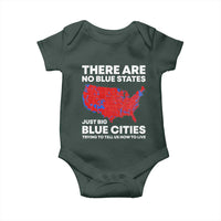 American Republican 2024 Baby Onesie There Are No Blue States Only Big Blue Cities America Map