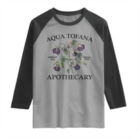 Funny Feminist Raglan Shirt Aqua Tofana Apothecary Vintage Minimalism