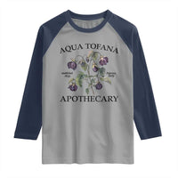 Funny Feminist Raglan Shirt Aqua Tofana Apothecary Vintage Minimalism