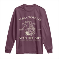 Funny Feminist Long Sleeve Shirt Aqua Tofana Apothecary Est 1633 Retro Vintage