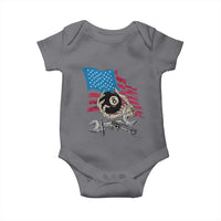 Mechanic Engineer Baby Onesie Mechanic Auto Car Repair American Flag Vintage Graphic