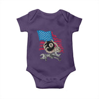 Mechanic Engineer Baby Onesie Mechanic Auto Car Repair American Flag Vintage Graphic