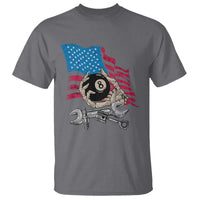 Mechanic Engineer T Shirt Mechanic Auto Car Repair American Flag Vintage Graphic - Wonder Print Shop