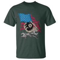 Mechanic Engineer T Shirt Mechanic Auto Car Repair American Flag Vintage Graphic - Wonder Print Shop