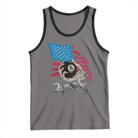 Mechanic Engineer Tank Top Mechanic Auto Car Repair American Flag Vintage Graphic