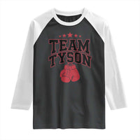 Team Tyson Raglan Shirt Family Personalized Name Retro Red
