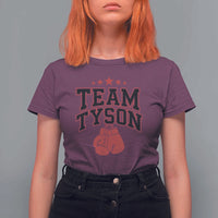 Team Tyson T Shirt For Women Family Personalized Name Retro Red - Wonder Print Shop