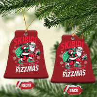 Funny Santa Rizz Xmas Christmas Ornament Retro Skibidi Rizzmas Claus Skating Board Xmas - Wonder Print Shop