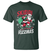 Funny Santa Rizz Christmas T Shirt Retro Skibidi Rizzmas Claus Skating Board Xmas - Wonder Print Shop