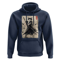 Samurai Cat Graphic Hoodie Warrior Vintage Japanese Art Anime - Wonder Print Shop