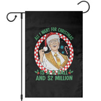 Funny Christmas Wish Billy Meme Garden Flag A 8 Ball and 2 Million Dollars Baby Uncle Santa Hat - Wonder Print Shop