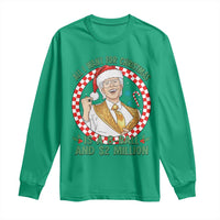 Funny Christmas Wish Billy Meme Long Sleeve Shirt A 8 Ball and 2 Million Dollars Baby Uncle Santa Hat - Wonder Print Shop