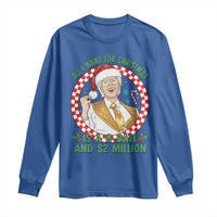Funny Christmas Wish Billy Meme Long Sleeve Shirt A 8 Ball and 2 Million Dollars Baby Uncle Santa Hat - Wonder Print Shop