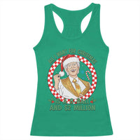 Funny Christmas Wish Billy Meme Racerback Tank Top A 8 Ball and 2 Million Dollars Baby Uncle Santa Hat - Wonder Print Shop