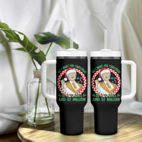 Funny Christmas Wish Billy Meme Tumbler With Handle A 8 Ball and 2 Million Dollars Baby Uncle Santa Hat - Wonder Print Shop