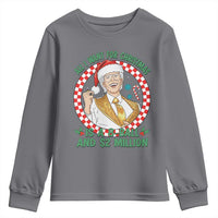 Funny Christmas Wish Billy Meme Youth Sweatshirt A 8 Ball and 2 Million Dollars Baby Uncle Santa Hat - Wonder Print Shop