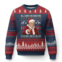 Funny Xmas Wish Billy Meme Ugly Christmas Sweater A 8 Ball and 2 Million Dollars Baby Uncle Cosplay Santa - Wonder Print Shop