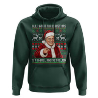 Funny Christmas Wish Billy Meme Hoodie A 8 Ball and 2 Million Dollars Baby Uncle Cosplay Santa - Wonder Print Shop