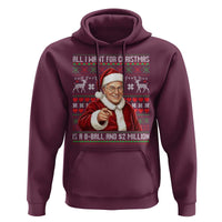 Funny Christmas Wish Billy Meme Hoodie A 8 Ball and 2 Million Dollars Baby Uncle Cosplay Santa - Wonder Print Shop