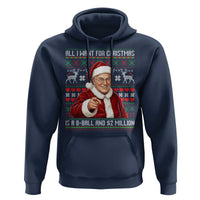 Funny Christmas Wish Billy Meme Hoodie A 8 Ball and 2 Million Dollars Baby Uncle Cosplay Santa - Wonder Print Shop