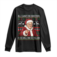 Funny Christmas Wish Billy Meme Long Sleeve Shirt A 8 Ball and 2 Million Dollars Baby Uncle Cosplay Santa - Wonder Print Shop