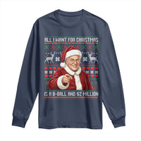 Funny Christmas Wish Billy Meme Long Sleeve Shirt A 8 Ball and 2 Million Dollars Baby Uncle Cosplay Santa - Wonder Print Shop