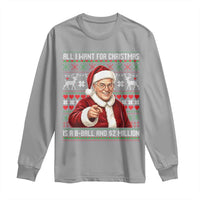 Funny Christmas Wish Billy Meme Long Sleeve Shirt A 8 Ball and 2 Million Dollars Baby Uncle Cosplay Santa - Wonder Print Shop