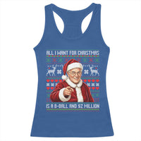 Funny Christmas Wish Billy Meme Racerback Tank Top A 8 Ball and 2 Million Dollars Baby Uncle Cosplay Santa - Wonder Print Shop