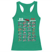 2026 Car Racing Circuit Racerback Tank Top International Race Track Schedule Graphic with Flags - Wonder Print Shop