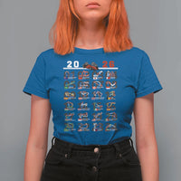 2026 Car Racing Circuit T Shirt For Women International Race Track Schedule Graphic with Flags - Wonder Print Shop